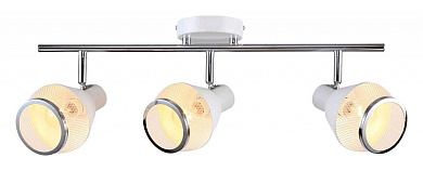 трехплафонный потолочный спот с регулируемыми плафонами белого цвета