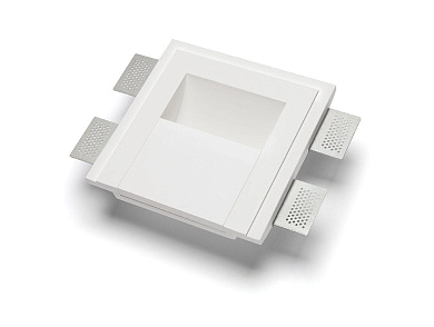 встраиваемый настенный светильник квадратного формата с керамическим корпусом