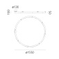 1429000A Artemide ALPHABET OF LIGHT Круглый настенный светильник Ø155 ПОЛУВСТРАИВАЕМЫЙ — фото 1
