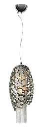 FASHION SP2 Crystal Lux FASHION подвесной светильник с овальным металлическим абажуром и хрустальными подвесами
