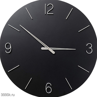 53211 Часы настенные Оскар Черные Ø60см Kare Design