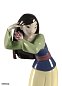 Фарфоровая статуэтка китайской героини с цветком в волосах Mulan Lladro 01009343 — фото 1