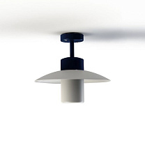 Aubanne N° 2; Frosted glass E27 23W; Steel blue
