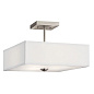 Shailene 14" 3 Light Semi Flush Brushed Nickel потолочный светильник 43691NI Kichler