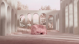 8718282359212 Moooi Hortensia кресло с объёмной спинкой и мягкой бархатной обивкой