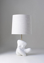 Plaster White shown in 12 Fez in Natural Linen and Cream Card Lining with Brass stem