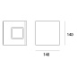 Artemide Effetto 14 Quadro AP 1FL+1FS настенный светильник с двусторонним светом — фото 1