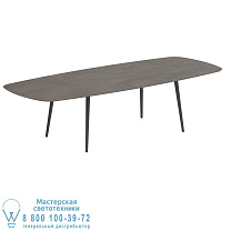 STYLETTO СТАНДАРТНЫЙ ОБЕДЕННЫЙ СТОЛ 300X120CM АЛЮМИНИЕВЫЕ НОЖКИ АНТРАЦИТОВАЯ КЕРАМИЧЕСКАЯ СТОЛ TERRA MARRONE Royal Botania
