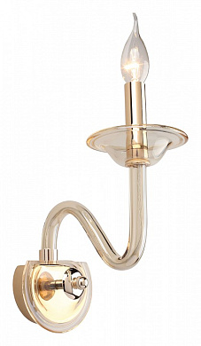 настенный светильник бра с изогнутым держателем и абажуром