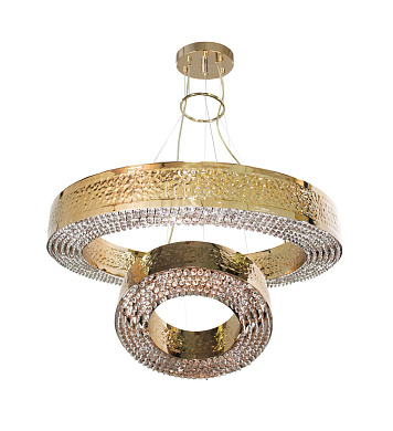 подвесной светильник с кольцевым корпусом и стеклянными деталями