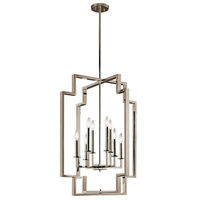 Downtown Deco 8 Light Foyer Chandelier Polished Nickel люстра 43966PN Kichler