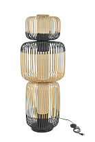 Floor Lamp BAMBOO Totem 3 lights Black