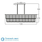 Rectangular Two Tier люстра Bella Figura CL438 90 CLEAR