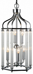 SL239.103.06 ST-Luce Sl239 подвесной светильник в форме фонаря с прозрачным корпусом и металлической рамой