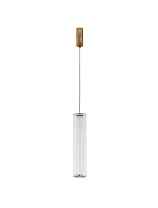 Triac Dimmable Antique Brass Steel & Glass LED 12Watt 220-240Volt 660Lm IP20 3000K D:10.5 H:180 cm