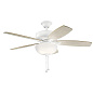 52" Terra Select Fan Matte White люстра-вентилятор 330347MWH Kichler — фото 3