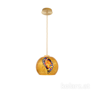 Kolarz Fantasia decorata 5500.30130.V001 подвесной светильник золото 24 карата ø20cm высота 16cm макс. высота 270cm 1 лампа e27