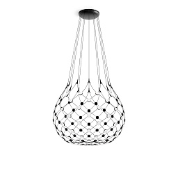 1D86KT104001 Luceplan Mesh подвесной светильник с длинной подвесной каскадной структурой из прозрачных элементов