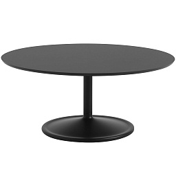 10764 Muuto Soft журнальный стол круглый черный нано ламинированный d75 см