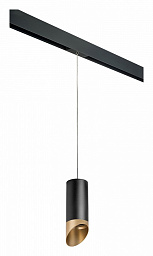 PRORP6487190 Lightstar Rullo подвесной трековый светильник с коротким цилиндрическим корпусом и золотистым акцентом для однофазного шинопровода