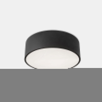 потолочный накладной светильник черного цвета с матовым рассеивателем
