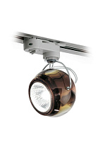 настенно-потолочный светильник медного цвета с круглым корпусом для трёхфазного трека EUTRAC