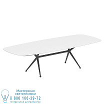 EXES СТОЛ 300X120CM АЛЮМИНИЕВЫЕ НОЖКИ АНТРАЦИТ - СТОЛЕШНИЦА СТОЛА КЕРАМИЧЕСКАЯ БЕЛАЯ Royal Botania