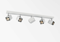 MAJORIS 5 Davidts lighting Majoris потолочный светильник с пятью поворотными прожекторами на прямоугольной планке
