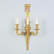 WA0070.GI.SE Classical Ribbon Wall Light, Gilt, 3 Arms