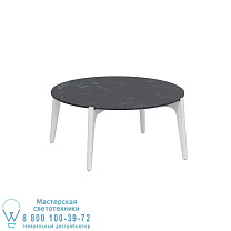 СТОЛИК ДЛЯ ЧАЯ Ø 75 СМ В40 БЕЛАЯ КЕРАМИКА NERO MARQUINA Royal Botania