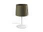 64310-40 SAMBA WHITE TABLE LAMP GREEN RIBBONED LAMPSHADE ø2 настольная лампа Faro barcelona