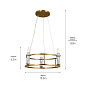 Rosalind 19.5" 3 Light Chandelier Brushed Natural Brass люстра 52493BNB Kichler — фото 7
