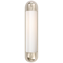 Selecta Long Sconce полированный никель с белым стеклом