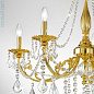 Kolarz PISANI CRYSTAL 1301.85.3.SpT люстра золото 24 карата ø83cm высота 80cm мин. высота 100cm макс. высота 150cm 5 ламп e14 — фото 2