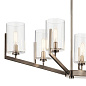Nye 14.75" 8 Light Oval Chandelier with Clear Glass Classic Pewter люстра 52315CLP Kichler — фото 2