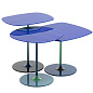 04040BL Kartell Thierry Журнальный столик 50x50 см, цвет «морской синий» — фото 1