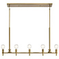 Torvee 42" 5 Light Linear Chandelier Brushed Natural Brass люстра 52425BNB Kichler — фото 1