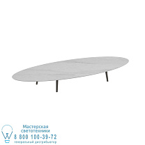 STYLETTO НИЗКИЙ СТОЛ ДЛЯ ГОСТИНОЙ 320X140CM АЛЮМИНИЕВЫЕ НОЖКИ БРОНЗОВАЯ КЕРАМИЧЕСКАЯ СТОЛ BIANCO STATUARIO Royal Botania