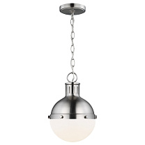 Hanks One Light Mini Pendant шлифованный никель с белым стеклом