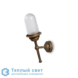 1891 Moretti Luce Torcia уличный настенный светильник с вытянутым матовым плафоном и декоративным кронштейном