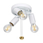 Потолочный светильник Fletcher Flush Elstead DL-FLETCHER18-3LT-IV-AB состаренная латунь и абажур цвета слоновой кости — фото 3