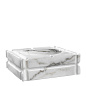 110832 Ashtray Nestor honed white marble пепельница Eichholtz