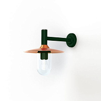 Montana N° 2; Clear glass E27 105W - Lacquered copper dome; Fir green