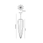 SPALY51GANNILED Axolight Alysoid 51 SP LED L люстра с бусинами антрацит; чёрный никель — фото 1