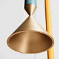 392118 APOLLO Pholc Подвесной светильник золотистый цилиндрический с латунным акцентом — фото 7