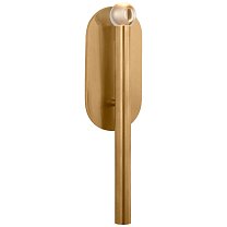 Rousseau Medium Bath Sconce состаренная шлифованная латунь с прозрачным стеклом
