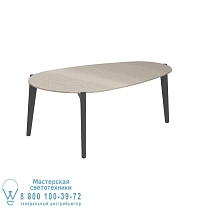 СТОЛИК TEA TIME 100X60CM H40 АНТРАЦИТОВЫЙ КЕРАМИЧЕСКИЙ ТЕМНО-СЕРЫЙ Royal Botania