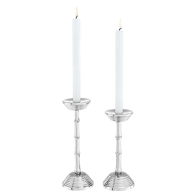 111102 Candle Holder Gallions nickel finish set of 2  подсвечник Eichholtz