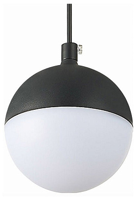 магнитный трековый светильник с шаровым плафоном и белым диффузором 48V