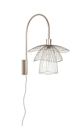 PAPILLON-SANS-TABLETTE-TAUPE-METALLIQUE-WALL-NO-SHELF Forestier Papillon Настенный светильник без полки